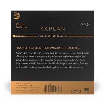 Jeu D'addario Kaplan Amo Violon 1/4 Medium