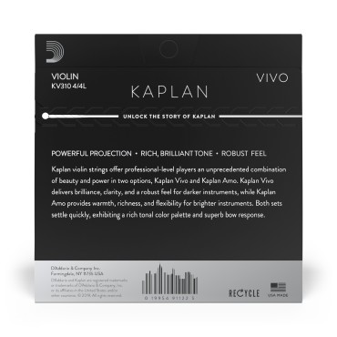 Jeu D'addario Kaplan Vivo Violon 4/4 Light