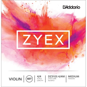 Jeu D'addario Zyex Violon avec Ré Argent 4/4 Medium