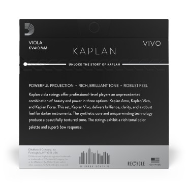 Jeu D'addario Kaplan Vivo Alto Diapason Moyen Tension Medium