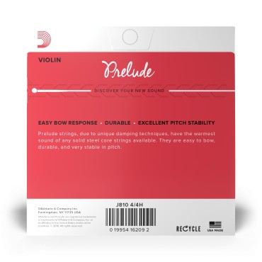 Jeu D'addario Prelude Violon 4/4 Heavy