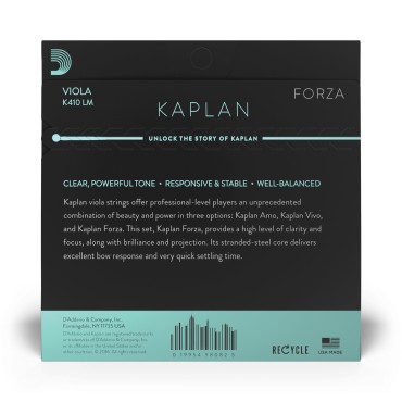 Jeu D'addario Kaplan Forza Alto Long Scale tension Medium