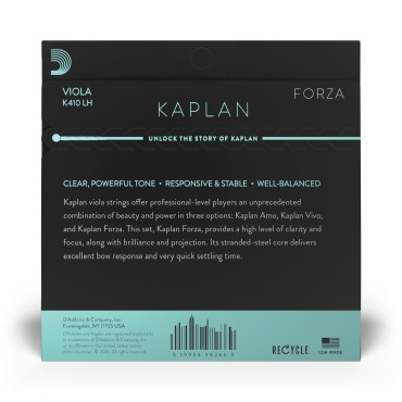 Jeu D'addario Kaplan Forza Alto Long Scale tension Heavy