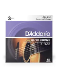 D'Addario EJ13-3D Tension Custom Light – 3 Jeux